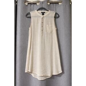 About a Girl Los Angeles Sleeveless Button Front Tunic Coverup or dress Large